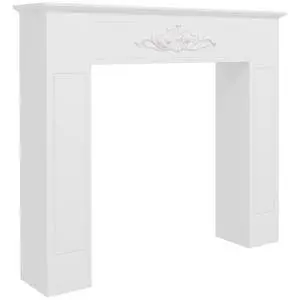 Homcom Fir Wood Fireplace Mantel Surround, 44.75" W X 40" H, Freestanding Electric Fireplace Stove Mantel, Distressed White Homcom Fir Wood Fireplace Mantel Surround, 44.75" W X 40" H, Freestanding Electric Fireplace Stove Mantel, Distressed White