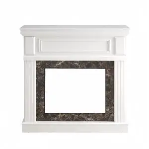 Only Mantel (Not Included 23" Fireplace) -White,41.34"W*14"D*40"H Only Mantel (Not Included 23" Fireplace) -White,41.34"W*14"D*40"H