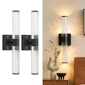 2 Sets Black Bathroom Light , Modern Wall Lights Light Fixture(Led), Bathroom Over Mirror Wall Lights for Kitchen Dinning Room Bedroom Hallway 2 Sets Black Bathroom Light , Modern Wall Lights Light Fixture(Led), Bathroom Over Mirror Wall Lights for Kitchen Dinning Room Bedroom Hallway