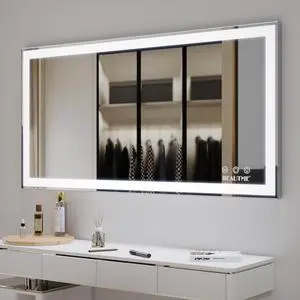 48x24 inch Led Bathroom Vanity Mirror Wall Mounted Adjustable White/Warm/Natural Lights Anti-Fog touch Switch with Memory Modern Smart Large Bathroom Mirrors 48x24 inch Led Bathroom Vanity Mirror Wall Mounted Adjustable White/Warm/Natural Lights Anti-Fog touch Switch with Memory Modern Smart Large Bathroom Mirrors