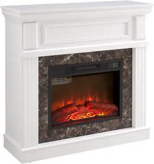 Electric Fireplace With Mantel,Fireplace Mantel Surround With 23" Fireplace Insert, Adjustable Flame, Remote Control-White,41.34"W*14"D*40"H Electric Fireplace With Mantel,Fireplace Mantel Surround With 23" Fireplace Insert, Adjustable Flame, Remote Control-White,41.34"W*14"D*40"H