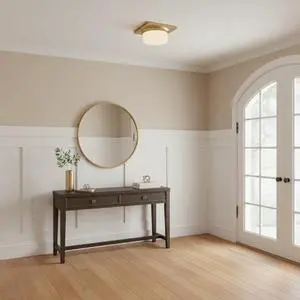 10-in Antique Brass Led Flush Mount 10-in Antique Brass Led Flush Mount