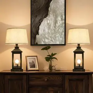 20.5in Black Farmhouse Bedside Table Lamp for Living Room, 3-Way Dimmable touch Control Modern Nightstand Lamp with 2 Light for Bedroom, Home, Office(Bulbs included) 20.5in Black Farmhouse Bedside Table Lamp for Living Room, 3-Way Dimmable touch Control Modern Nightstand Lamp with 2 Light for Bedroom, Home, Office(Bulbs included)