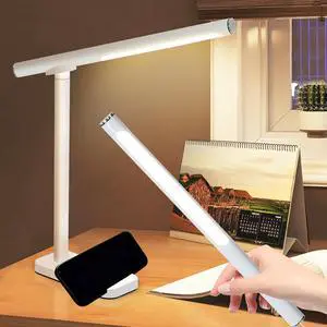 Led Desk Lamp 360°Adjustable, Usb Charging Port, 5 Light Modes & Dimmable Brightness, Bedside Lamp for Reading, Craft, Work, Study(White) Led Desk Lamp 360°Adjustable, Usb Charging Port, 5 Light Modes & Dimmable Brightness, Bedside Lamp for Reading, Craft, Work, Study(White)