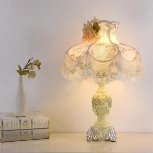 Vintage Ivory + Pink Table Lamp,Victorian Style Table Lamp with Lace,Princess Bedside Lamps,Pleated Fabric Shade Desk Lamp,Antique Flower Night Light for Bedroom Nightstand Decorative Table Lamp Vintage Ivory + Pink Table Lamp,Victorian Style Table Lamp with Lace,Princess Bedside Lamps,Pleated Fabric Shade Desk Lamp,Antique Flower Night Light for Bedroom Nightstand Decorative Table Lamp