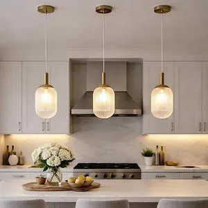 Modern Style Pendant Lamp - Bronze and Clear 110-120V Bedside Lamp Bedroom/Living Room Ceiling Light Modern Style Pendant Lamp - Bronze and Clear 110-120V Bedside Lamp Bedroom/Living Room Ceiling Light
