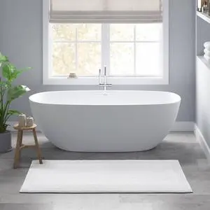 1 PCS 24x36" 100% Cotton Tufted 3000 GSM Reversible Bath Rug White 1 PCS 24x36" 100% Cotton Tufted 3000 GSM Reversible Bath Rug White