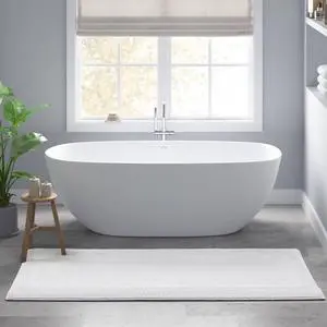 1 PCS 24x60" 100% Cotton Tufted 3000 GSM Reversible Bath Rug White 1 PCS 24x60" 100% Cotton Tufted 3000 GSM Reversible Bath Rug White