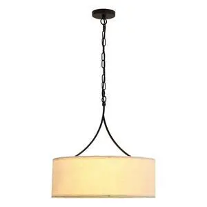 Modern 3-Light Fabric Pendant Light, Black Adjustable Drum Chandelier, Matte Black Fabric Shade Ceiling Light Fixture for Dining Room Living Room Bedroom Modern 3-Light Fabric Pendant Light, Black Adjustable Drum Chandelier, Matte Black Fabric Shade Ceiling Light Fixture for Dining Room Living Room Bedroom