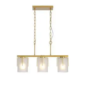 Modern Gold 3-Light Linear Chandelier, E26 Base, Adjustable Height Pendant Light with Milky White Frosted Glass Shades, industrial Kitchen Island Lighting for Dining Room, Hallway, Entryway (Bulbs Not Modern Gold 3-Light Linear Chandelier, E26 Base, Adjustable Height Pendant Light with Milky White Frosted Glass Shades, industrial Kitchen Island Lighting for Dining Room, Hallway, Entryway (Bulbs Not