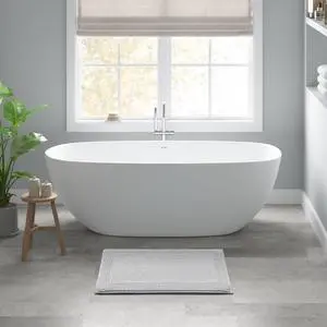 1 PCS 17x24" 100% Cotton Tufted 3000 GSM Reversible Bath Rug Grey 1 PCS 17x24" 100% Cotton Tufted 3000 GSM Reversible Bath Rug Grey