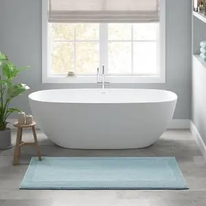 1 PCS 24x60" 100% Cotton Tufted 3000 GSM Reversible Bath Rug Blue 1 PCS 24x60" 100% Cotton Tufted 3000 GSM Reversible Bath Rug Blue