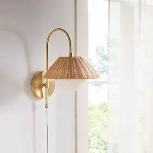 Rattan Weave Wall Sconce Rattan Weave Wall Sconce