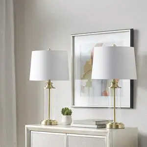 Glass Cylinder Table Lamp Set Of 2 Glass Cylinder Table Lamp Set Of 2