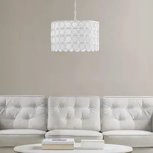 4-Light Glass Drum Shade Chandelier 4-Light Glass Drum Shade Chandelier