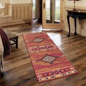 Red 2 ft. 7 in. x 7 ft. 3 in. Southwest Area Rug Red 2 ft. 7 in. x 7 ft. 3 in. Southwest Area Rug