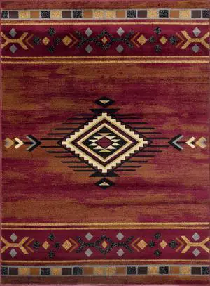 Red 7 ft. 10 in. x 10 ft. 3 in. Southwest Area Rug Red 7 ft. 10 in. x 10 ft. 3 in. Southwest Area Rug