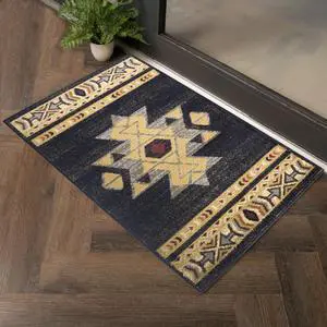 Black 2 ft. x 3 ft. Southwest Area Rug Black 2 ft. x 3 ft. Southwest Area Rug