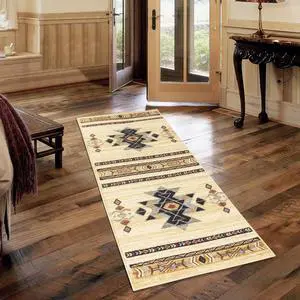 Cream 2 ft. 7 in. x 7 ft. 3 in. Southwest Area Rug Cream 2 ft. 7 in. x 7 ft. 3 in. Southwest Area Rug