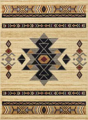 Cream 7 ft. 10 in. x 10 ft. 3 in. Southwest Area Rug Cream 7 ft. 10 in. x 10 ft. 3 in. Southwest Area Rug