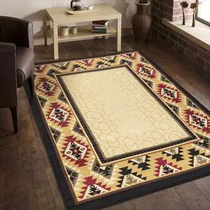 Cream 5 ft. 3 in. x 7 ft. 3 in. Southwest Area Rug Cream 5 ft. 3 in. x 7 ft. 3 in. Southwest Area Rug