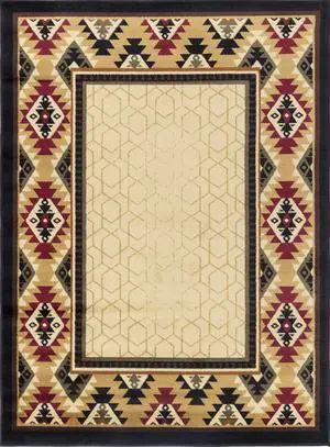 Cream 7 ft. 10 in. x 10 ft. 3 in. Southwest Area Rug Cream 7 ft. 10 in. x 10 ft. 3 in. Southwest Area Rug