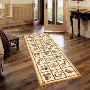 Beige 2 ft. 7 in. x 7 ft. 3 in. Southwest Area Rug Beige 2 ft. 7 in. x 7 ft. 3 in. Southwest Area Rug