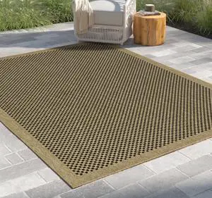 Jute/Black 7 ft. 10 in. x 10 ft. 3 in. Indoor/Outdoor Area Rug Jute/Black 7 ft. 10 in. x 10 ft. 3 in. Indoor/Outdoor Area Rug