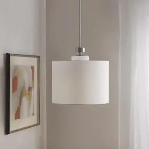 Metal Pendant with Drum Shade Metal Pendant with Drum Shade