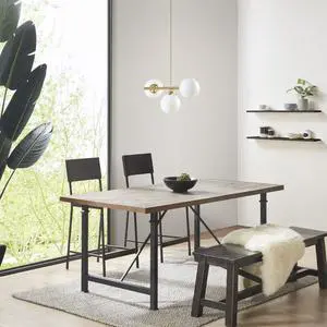 3-Light Chandelier with Frosted Glass Globe Bulbs 3-Light Chandelier with Frosted Glass Globe Bulbs