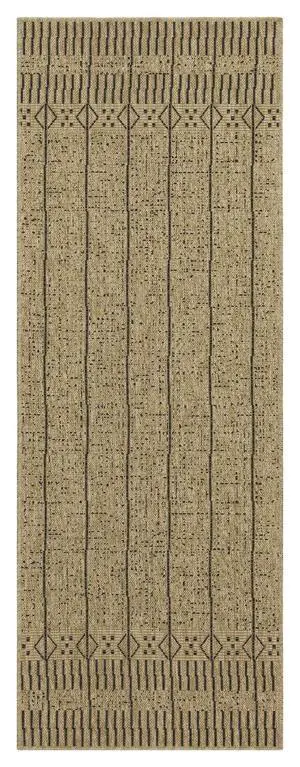 Jute/Black 2 ft. 7 in. x 7 ft. 3 in. Indoor/Outdoor Area Rug Jute/Black 2 ft. 7 in. x 7 ft. 3 in. Indoor/Outdoor Area Rug