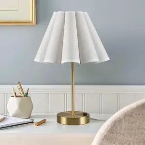 Tap-Control and Dimmable Accent Table Lamp with Power Outlet Gold See Below Tap-Control and Dimmable Accent Table Lamp with Power Outlet Gold See Below
