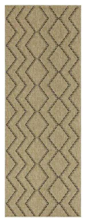 Jute/Black 2 ft. 7 in. x 7 ft. 3 in. Indoor/Outdoor Area Rug Jute/Black 2 ft. 7 in. x 7 ft. 3 in. Indoor/Outdoor Area Rug