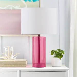 Glass Table Lamp Pink See Below Glass Table Lamp Pink See Below