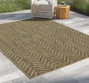 Jute/Black 7 ft. 10 in. x 10 ft. 3 in. Indoor/Outdoor Area Rug Jute/Black 7 ft. 10 in. x 10 ft. 3 in. Indoor/Outdoor Area Rug