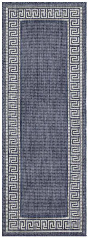 Blue 2 ft. 7 in. x 7 ft. 3 in. Indoor/Outdoor Area Rug Blue 2 ft. 7 in. x 7 ft. 3 in. Indoor/Outdoor Area Rug