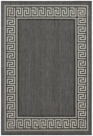 Sunshine GC_HAR2002 Anthracite 5 ft. 3 in. x 7 ft. 3 in. Indoor/Outdoor Area Rug Sunshine GC_HAR2002 Anthracite 5 ft. 3 in. x 7 ft. 3 in. Indoor/Outdoor Area Rug
