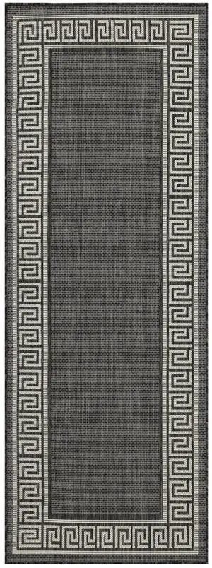 Sunshine GC_HAR2002 Anthracite 2 ft. 7 in. x 7 ft. 3 in. Indoor/Outdoor Area Rug Sunshine GC_HAR2002 Anthracite 2 ft. 7 in. x 7 ft. 3 in. Indoor/Outdoor Area Rug