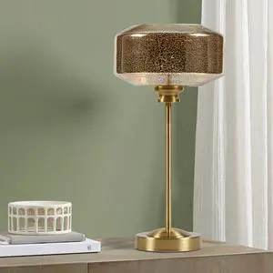 17" Mercury Glass Table Lamp Gold See Below 17" Mercury Glass Table Lamp Gold See Below