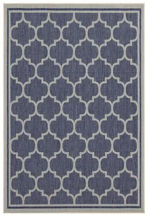 Sunshine GC_HAR2004 Blue 5 ft. 3 in. x 7 ft. 3 in. Indoor/Outdoor Area Rug Sunshine GC_HAR2004 Blue 5 ft. 3 in. x 7 ft. 3 in. Indoor/Outdoor Area Rug