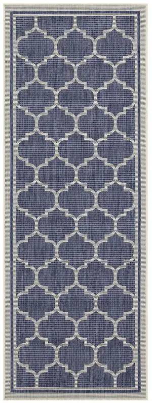 Sunshine GC_HAR2004 Blue 2 ft. 7 in. x 7 ft. 3 in. Indoor/Outdoor Area Rug Sunshine GC_HAR2004 Blue 2 ft. 7 in. x 7 ft. 3 in. Indoor/Outdoor Area Rug