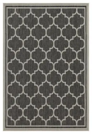 Sunshine GC_HAR2005 Anthracite 5 ft. 3 in. x 7 ft. 3 in. Indoor/Outdoor Area Rug Sunshine GC_HAR2005 Anthracite 5 ft. 3 in. x 7 ft. 3 in. Indoor/Outdoor Area Rug