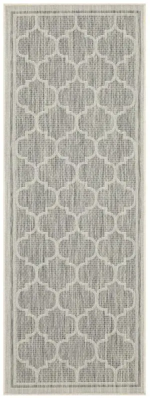 Sunshine GC_HAR2006 Silver 2 ft. 7 in. x 7 ft. 3 in. Indoor/Outdoor Area Rug Sunshine GC_HAR2006 Silver 2 ft. 7 in. x 7 ft. 3 in. Indoor/Outdoor Area Rug