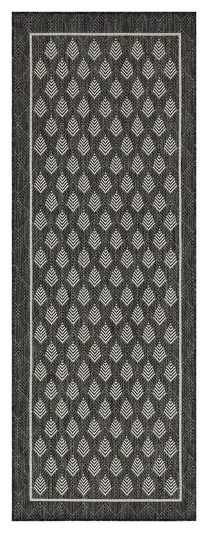 Sunshine GC_HAR2008 Anthracite 2 ft. 7 in. x 7 ft. 3 in. Indoor/Outdoor Area Rug Sunshine GC_HAR2008 Anthracite 2 ft. 7 in. x 7 ft. 3 in. Indoor/Outdoor Area Rug