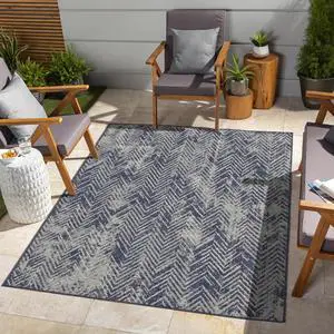 Sunshine GC_HAR2010 Blue 7 ft. 10 in. x 10 ft. 3 in. Indoor/Outdoor Area Rug Sunshine GC_HAR2010 Blue 7 ft. 10 in. x 10 ft. 3 in. Indoor/Outdoor Area Rug