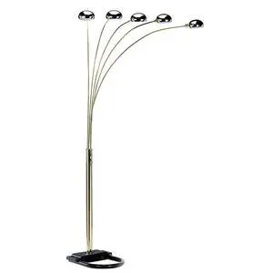 84" Tall Metal Floor Lamp with Polished Brass Finish and 5 Adjustable Arch Arms 84" Tall Metal Floor Lamp with Polished Brass Finish and 5 Adjustable Arch Arms