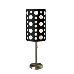 33" Tall Metal Table Lamp, Retro Design with Black and White Shade 33" Tall Metal Table Lamp, Retro Design with Black and White Shade