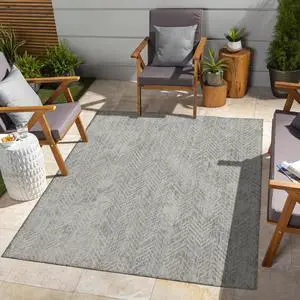 Sunshine GC_HAR2012 Silver 7 ft. 10 in. x 10 ft. 3 in. Indoor/Outdoor Area Rug Sunshine GC_HAR2012 Silver 7 ft. 10 in. x 10 ft. 3 in. Indoor/Outdoor Area Rug