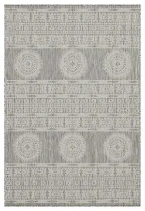 Sunshine GC_HAR2024 Silver 5 ft. 3 in. x 7 ft. 3 in. Indoor/Outdoor Area Rug Sunshine GC_HAR2024 Silver 5 ft. 3 in. x 7 ft. 3 in. Indoor/Outdoor Area Rug