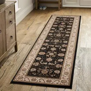 Manchester GC_HER5001 Black 2 ft. 7 in. x 9 ft. 10 in. Area Rug Manchester GC_HER5001 Black 2 ft. 7 in. x 9 ft. 10 in. Area Rug
